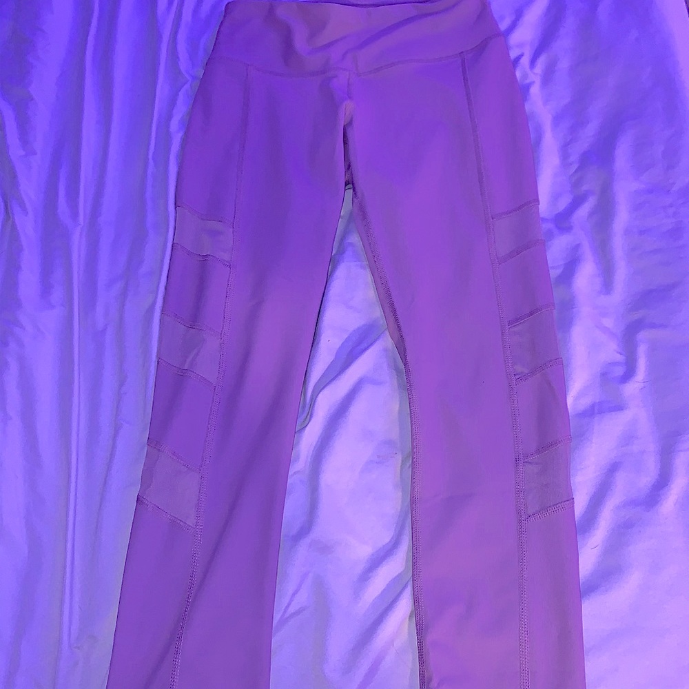 cute purple mesh cutout leggings by 90 degree by reflex